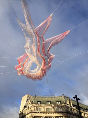 Janet Echelman installation for Lumiere London