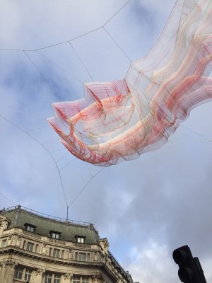 Janet Echelman installation for Lumiere London