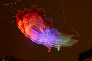 Janet Echelman installation for Lumiere London