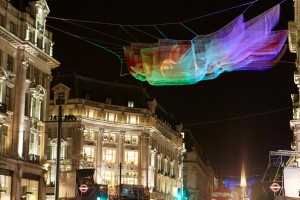 Janet Echelman installation for Lumiere London