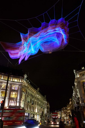 Janet Echelman installation for Lumiere London