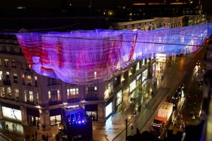 Janet Echelman installation for Lumiere London