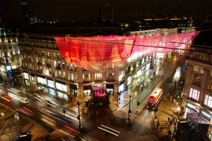 Janet Echelman installation for Lumiere London