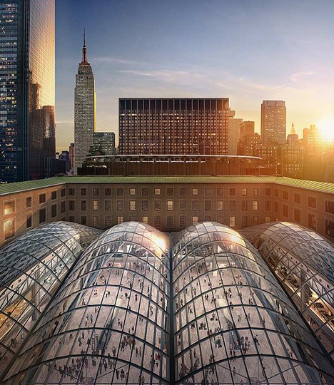 SOM reveals new images of Penn Station