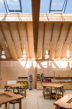 Design and Technology block at St James's School by Squire and Partners architects.