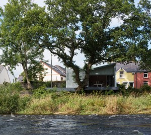 The Rivershed office built on a riverbank in Wales by Freshwest