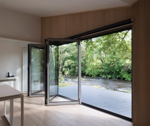 The Rivershed office built on a riverbank in Wales by Freshwest