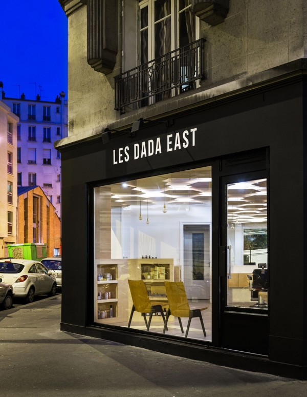 Joshua Florquin adds hexagonal-patterend ceiling to Les Dada East hair salon in Paris