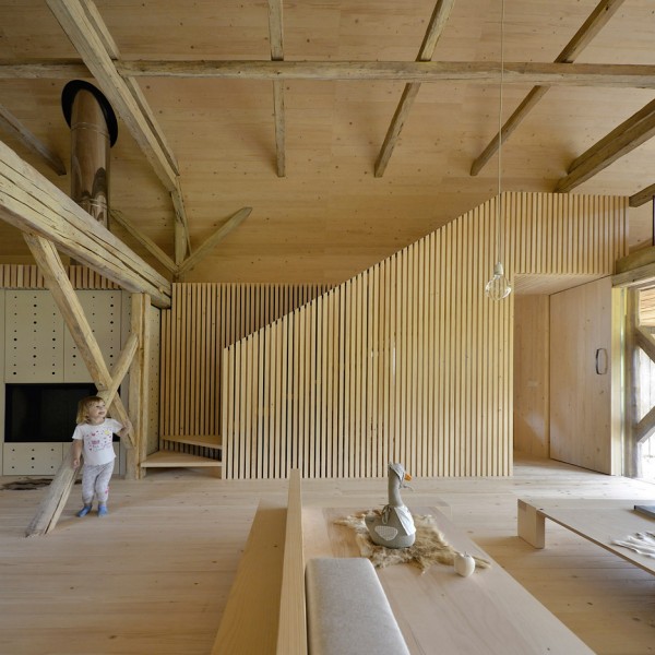 Studio Carniolus film shows OFIS Arhitekti's Alpine Barn Apartment in Slovenia