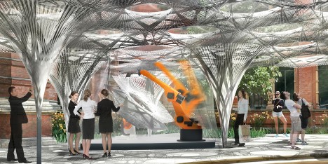 Elytra Filament Pavilion at the V&A by Achim Menges