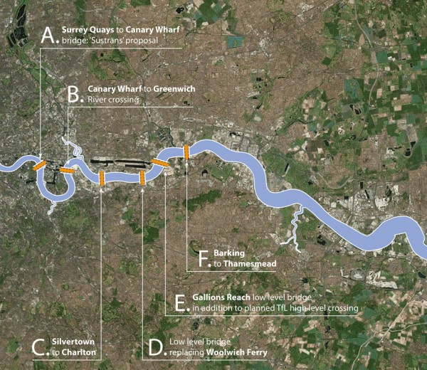 Farrells east London river crossings
