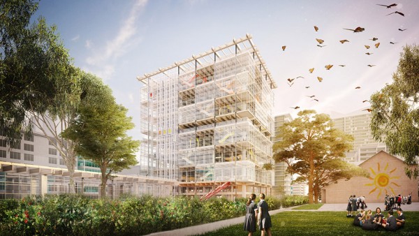 Grimshaw's new plans for high-rise school complex on Sydney's outskirts