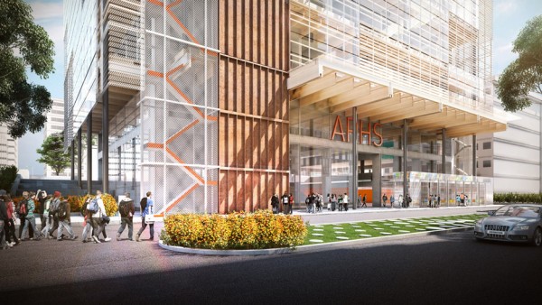 Grimshaw's new plans for high-rise school complex on Sydney's outskirts