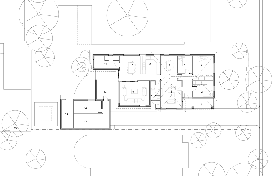 Plan of Hoddle House in Melbourne by Freadman White