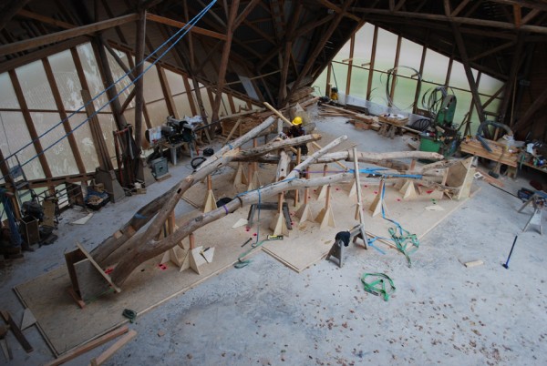 Hooke Park Woodchip Barn by AA students
