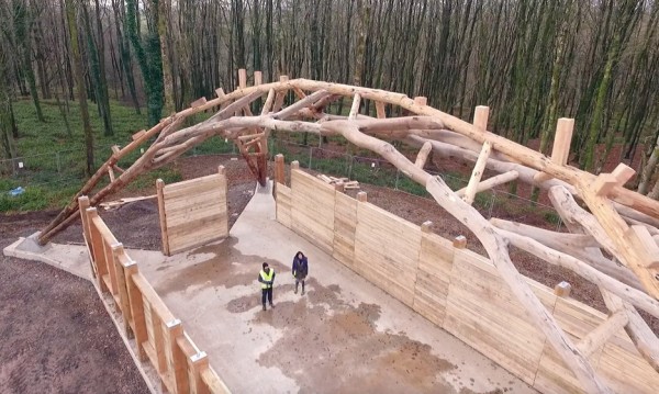 Hooke Park Woodchip Barn by AA students