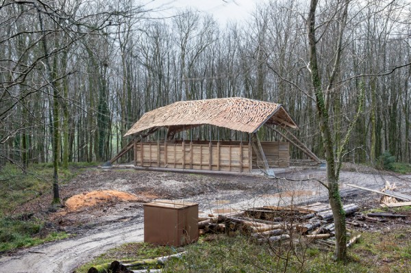Hooke Park Woodchip Barn by AA students