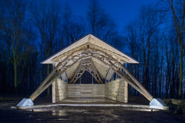 Hooke Park Woodchip Barn by AA students
