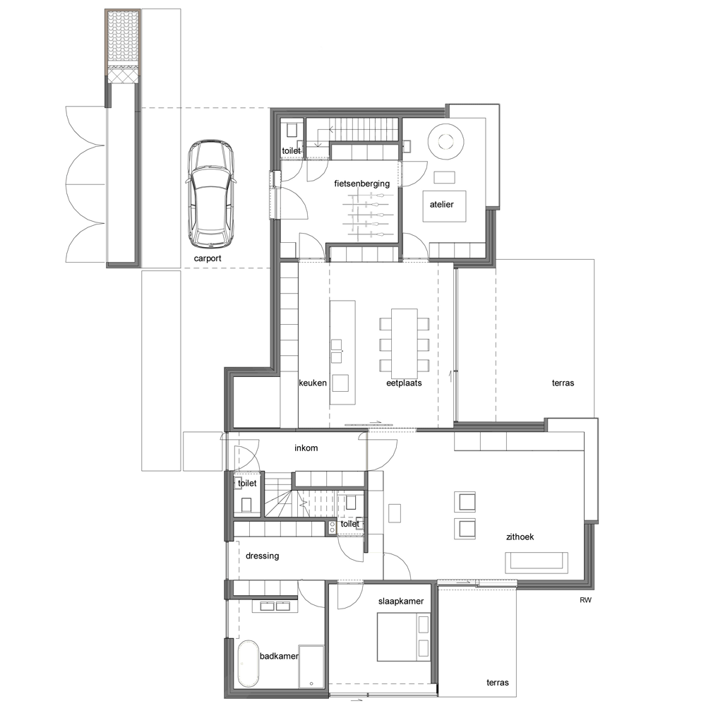 Kiekens' House by Architektuurburo Dirk Hulpia