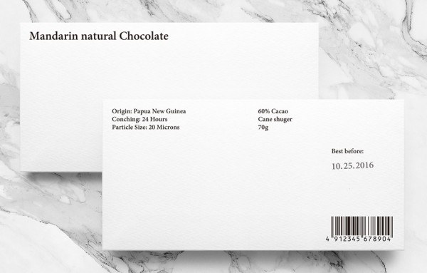 Mandarin natural chocolate by Yuta Takahashi