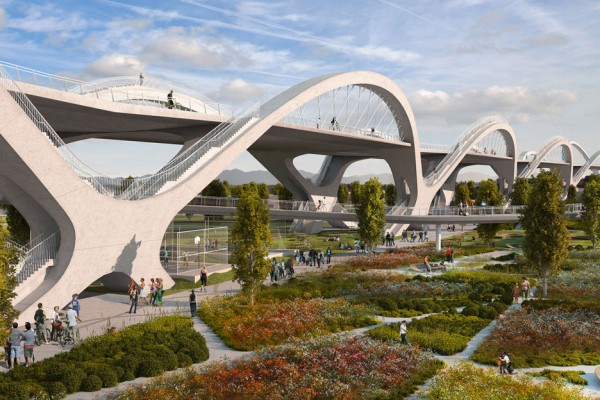 Ribbon of Light bridge by Michael Maltzan