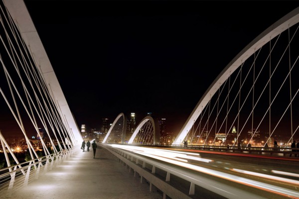Ribbon of Light bridge by Michael Maltzan