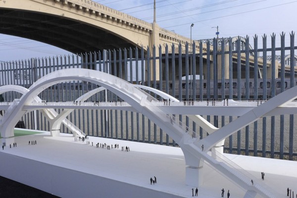 Ribbon of Light bridge by Michael Maltzan