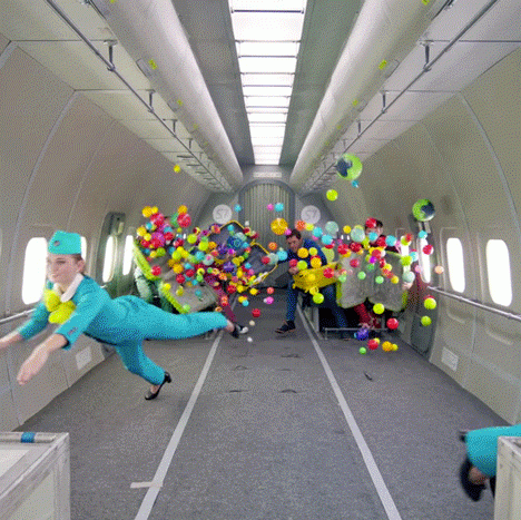 OK Go performs in zero-gravity for Upside Down & Inside Out music video