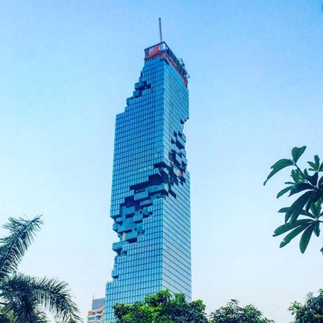 Ole Scheeren’s “carved” MahaNakhon skyscraper scheduled to complete this year
