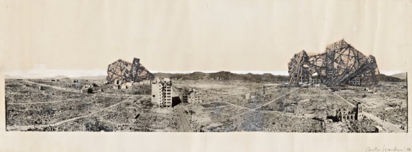 A photomural from Arata Isozaki's project Re-ruined Hiroshima