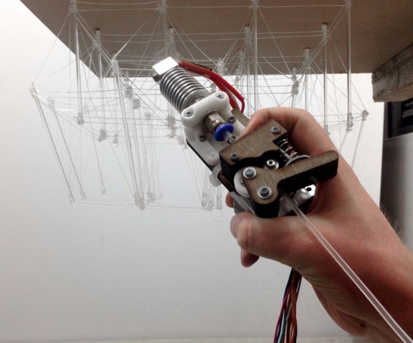 University of Tokyo students and Kengo Kuma have developed a 3D-printing pen that can create architectural structures