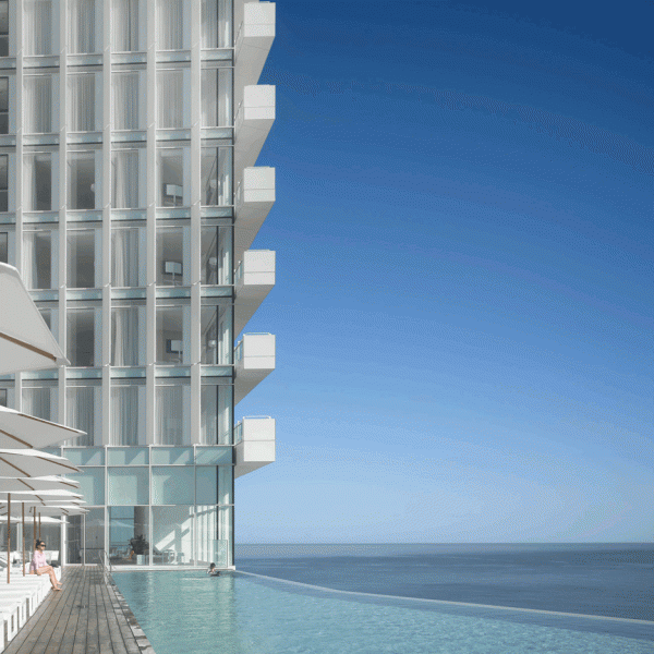 Richard Meier’s first project in South Korea is a waterfront hotel for the Winter Olympics