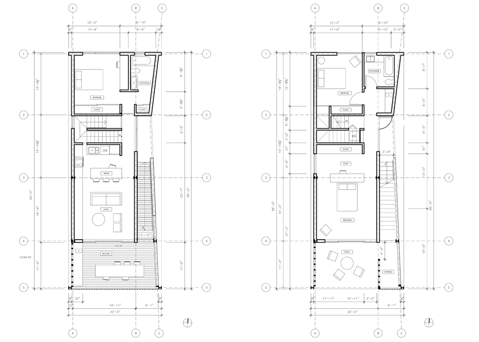 Plans of Shotgun Chameleon in Houston Texas by ZDES