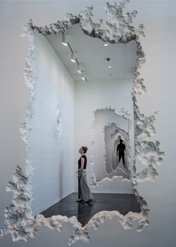 The Future Was Then exhibition by Daniel Arsham at the SCAD Museum of Art in Savannah, Georgia, USA
