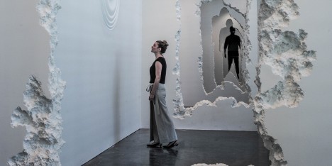 The Future Was Then exhibition by Daniel Arsham at the SCAD Museum of Art in Savannah, Georgia, USA