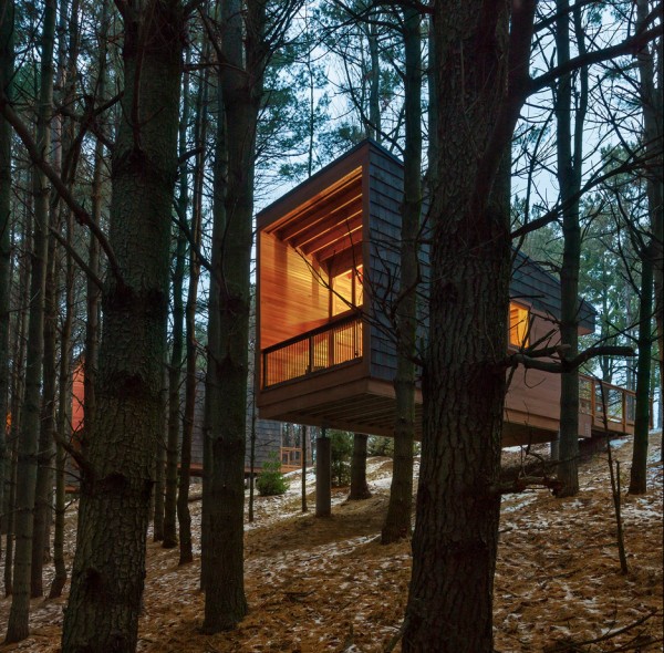 Whitewail Woods cabins by HGA
