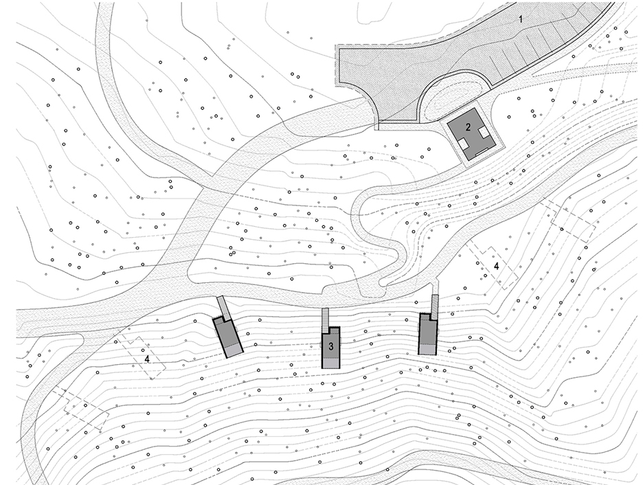 Whitewail Woods cabins by HGA