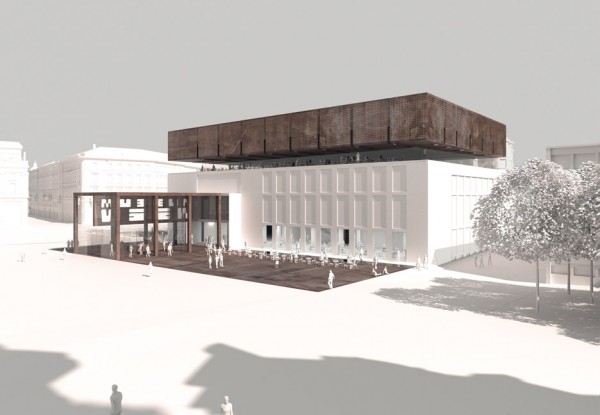 Winkler + Ruck Architekten and Ferdinand Certov design for a "floating" roof extension for Vienna's Wien Museum