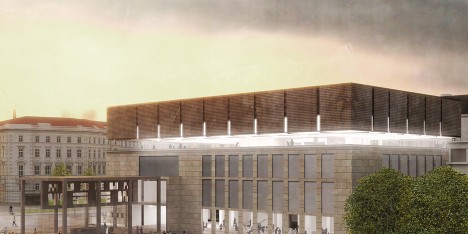 Winkler + Ruck Architekten and Ferdinand Certov design for a "floating" roof extension for Vienna's Wien Museum