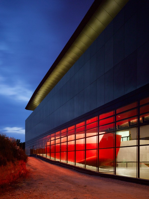 FRAC Bretagne Contemporary Art Museum by Studio Odile Decq in Rennes, 2012. Photograph by Roland Halbe