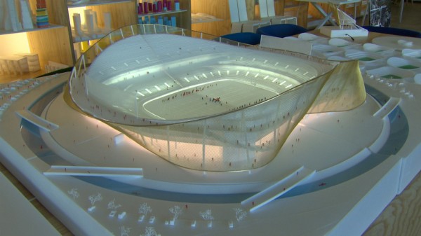 BIG's new Amercian football stadium for the Washington Redskins could offer abseiling, surfing and kayaking