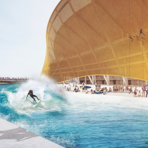 BIG's new Amercian football stadium for the Washington Redskins could offer abseiling, surfing and kayaking
