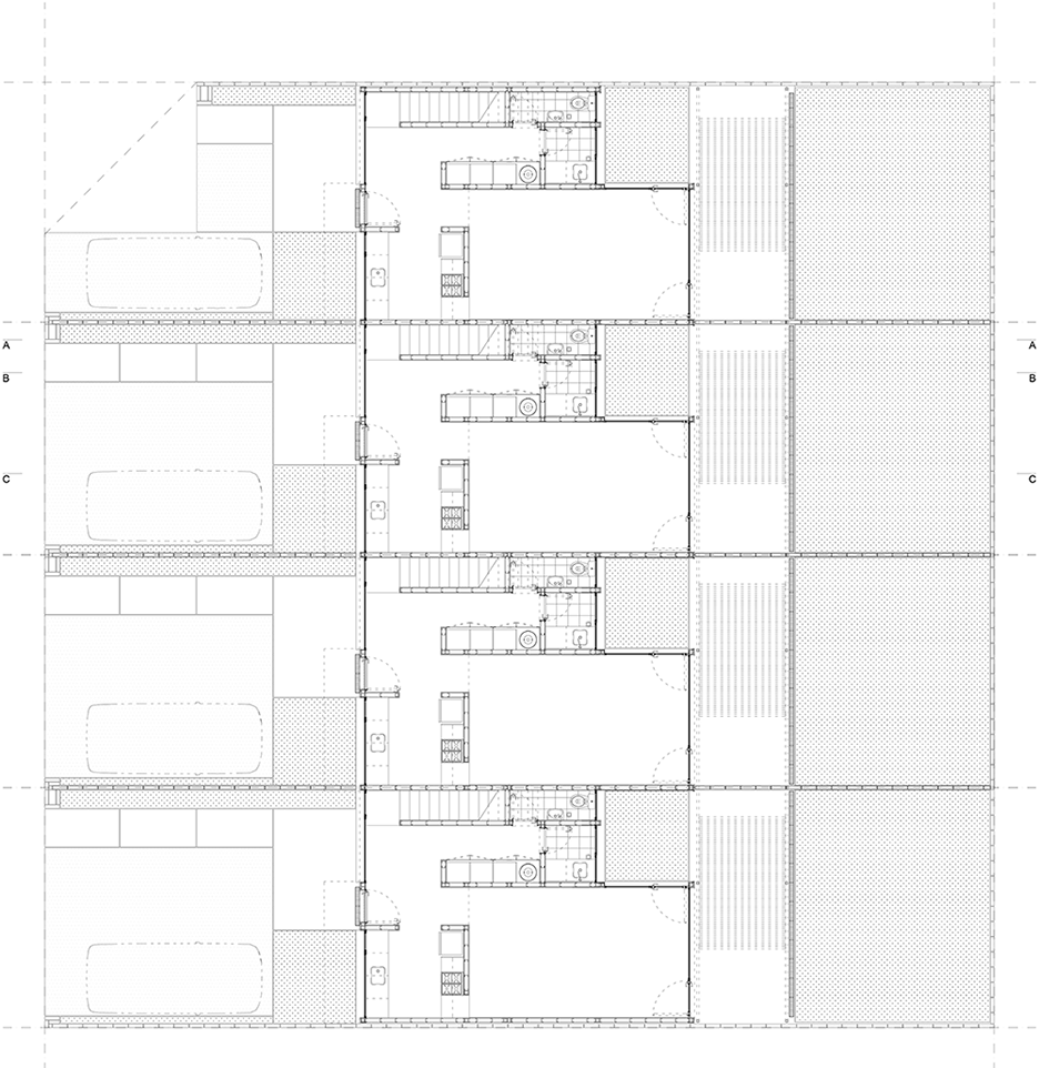 Ground floor plan of Calle Rivadavia by Galvez Autunno Arquitectos in Santa Cruz, Argentina