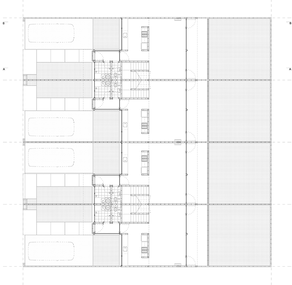 Ground floor plan of Calle Roca by Galvez Autunno Arquitectos in Santa Cruz, Argentina