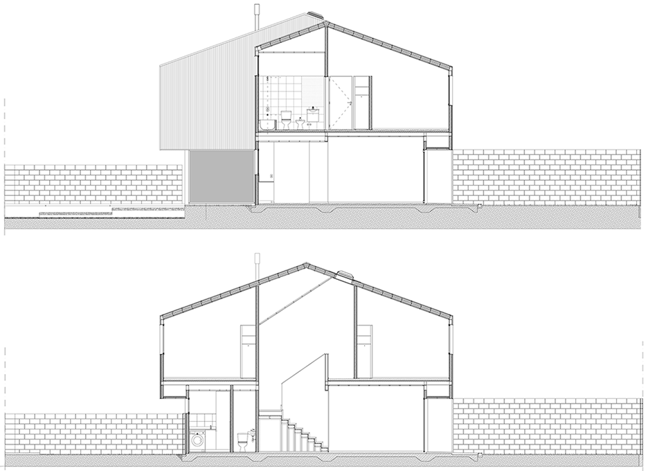 Sections of Calle Roca by Galvez Autunno Arquitectos in Santa Cruz, Argentina