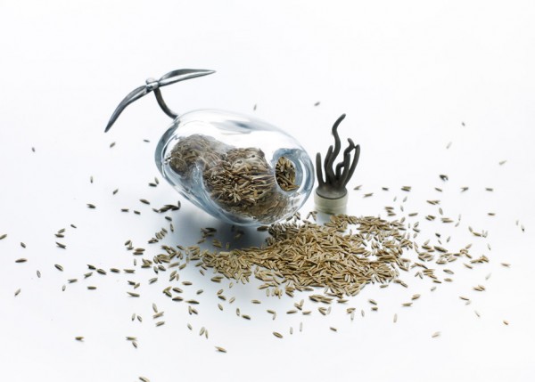 Crystal seedcase by Japanese artst Azuma Makoto for Capsule #5 exhibition at Chamber in New York, USA