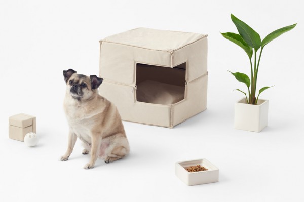Cubic pet goods by Nendo