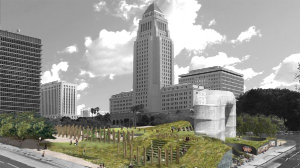 Fab Civic Center proposal in Los Angeles, USA by Eric Owen Moss Architects