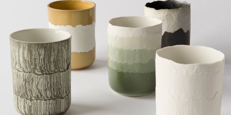 Floris Wubben etches patterns into Erosion ceramics using heat
