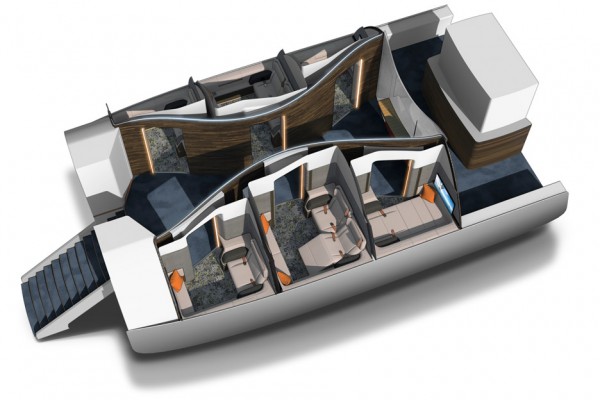 First spaces luxury aircraft lounge by Seymour Powell